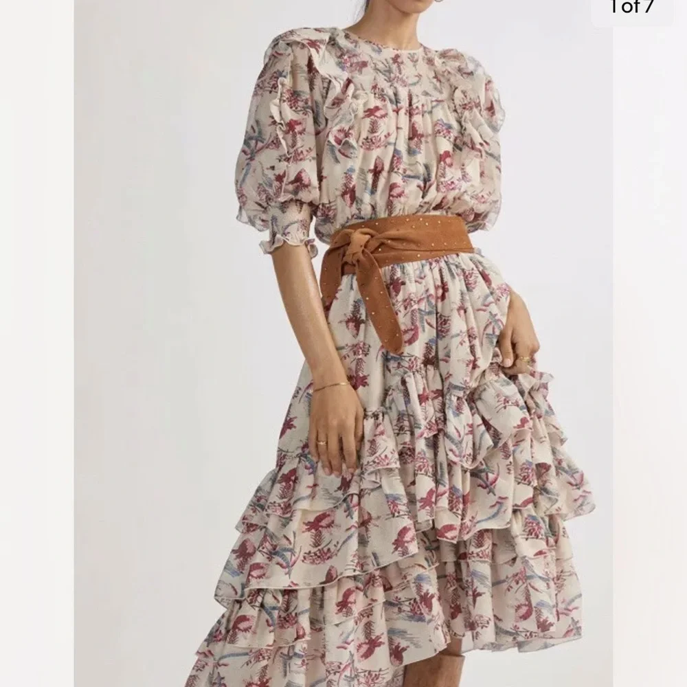 Floral Ruffle Midi Dress - Picture 7 of 7